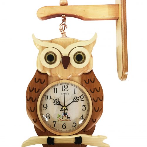 AT035 500x500 - A18KCAT035 Two Sided Owl Clock