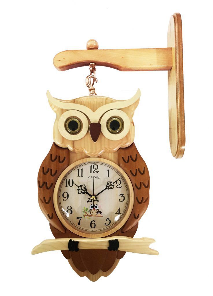 A18KCAT035 Two Sided Owl Clock | Kaiser Clock