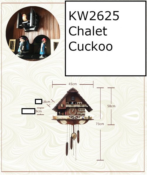 KW2625 details 500x594 - A18KCKW2625MD Kaiser Chalet style Cuckoo Clock