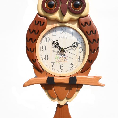 DSC 0451 2 500x500 - A18KCKA035MB Owl Clock (brown)