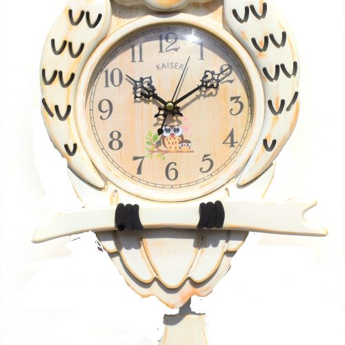 DSC 0458 2 500x500 - A18KCKA035M Owl Clock white